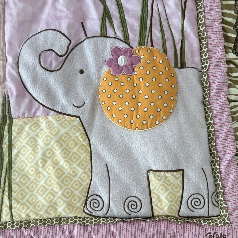 CoCaLo jungle safari girls crib comforter quilt blanket